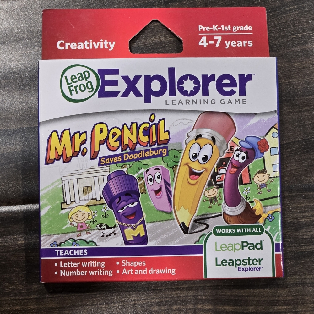 Explorer Mr. Pencil Learning Game For LeapPad Or Leapster
